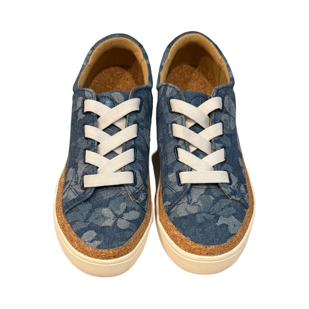 Revitalign Orthotic Gore-Lace Slip-On Sneaker Women’s Cork Denim Floral Hermosa